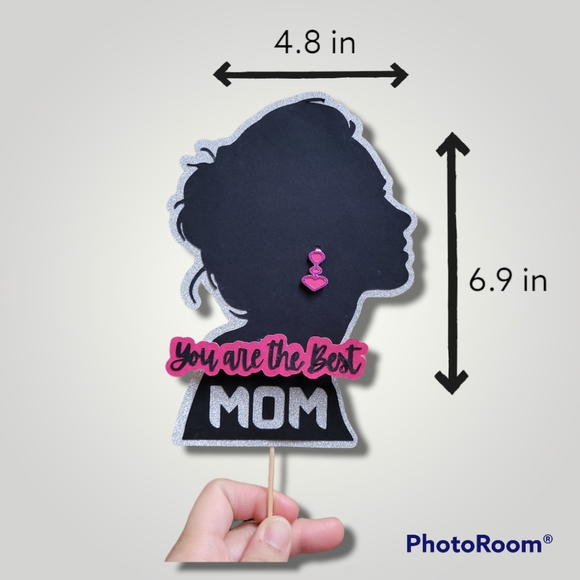 Mother's Day Cake Topper/Earrings Holder - Picture 3 of 4